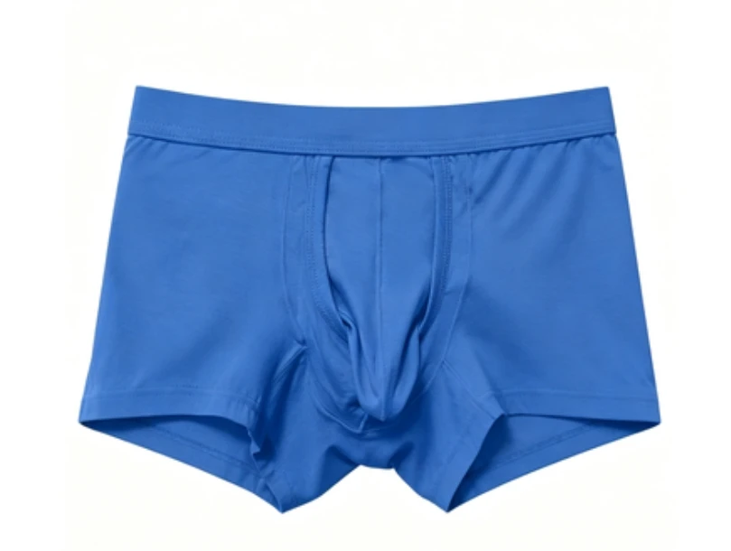 

Men's Solid Color Cotton Boxer Briefs, Breathable Separation Pouch Underwear Comfortable Shorts for Men Bulge Boxy Underpants