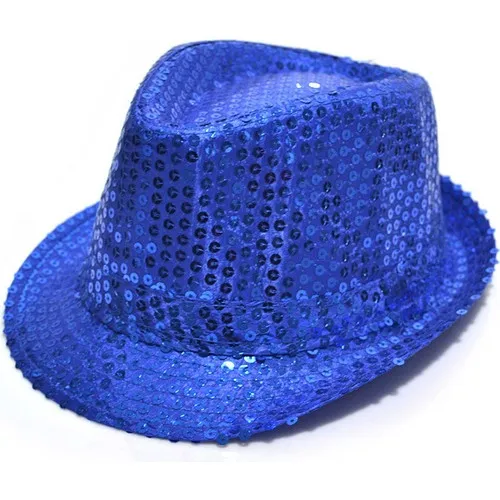 Aydınlı Party Accessories Sequined Children Hat Blue Color