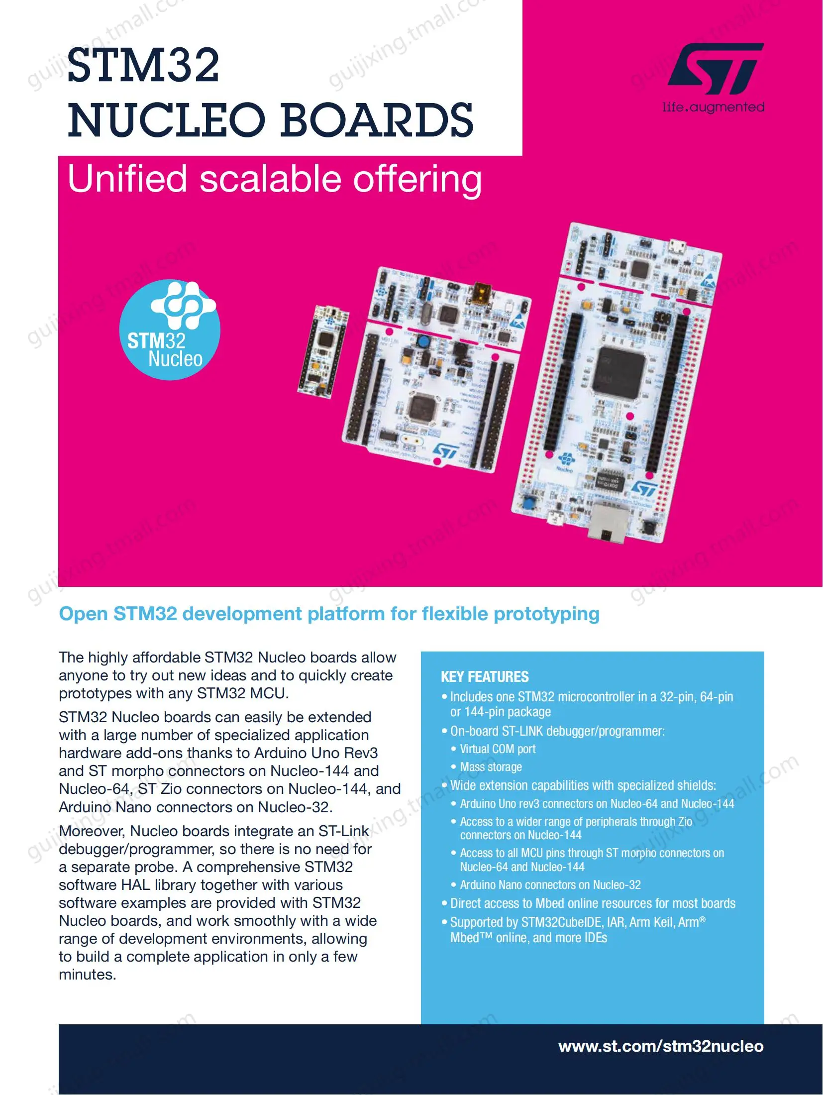 X-NUCLEO-53L4A2 transit time sensor with extended range measurement expansion board facing STM32