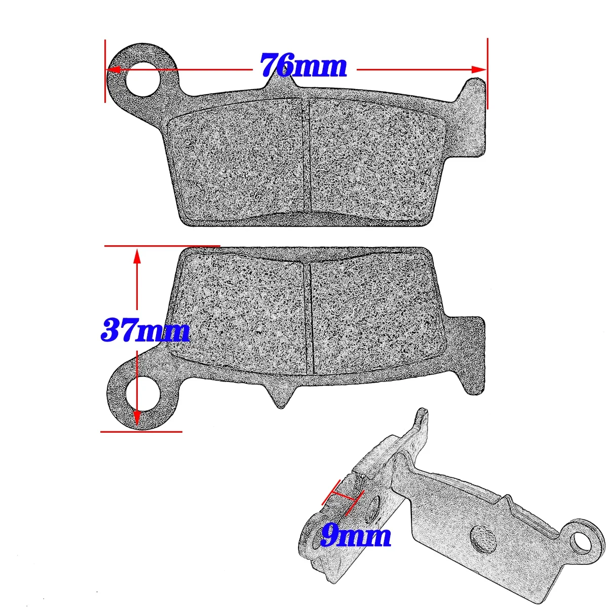 Motorcycle Front and Rear Brake Pads For YAMAHA YZ WR 125 250 400 426 F 2T  YZ125 YZ250 YZ400 YZ426 WR250 WR400 WR426 Dirt Bike