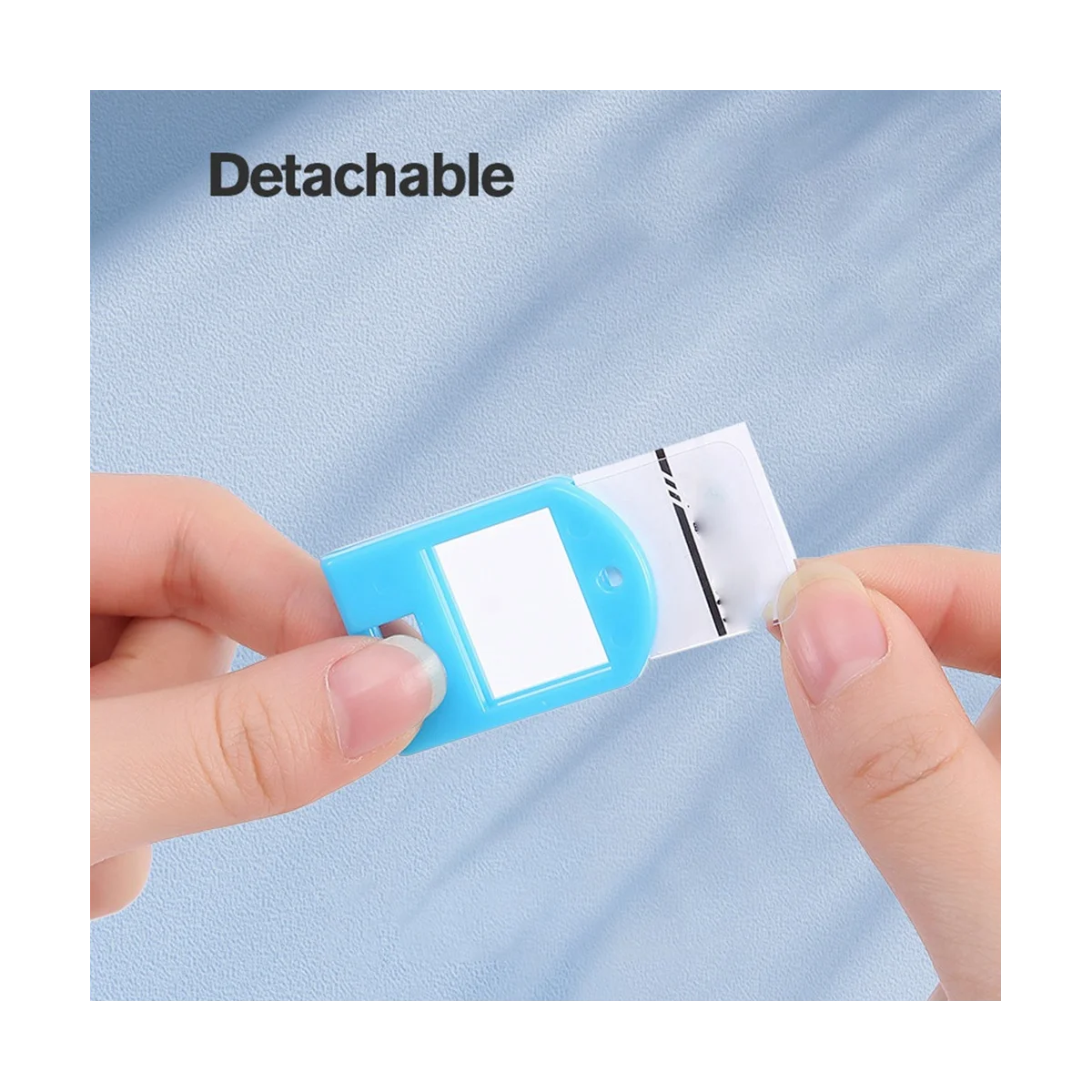 Portable Metal Ring Key Organizer with 10 Spring Hooks & Key Tags with Ring and Label Window