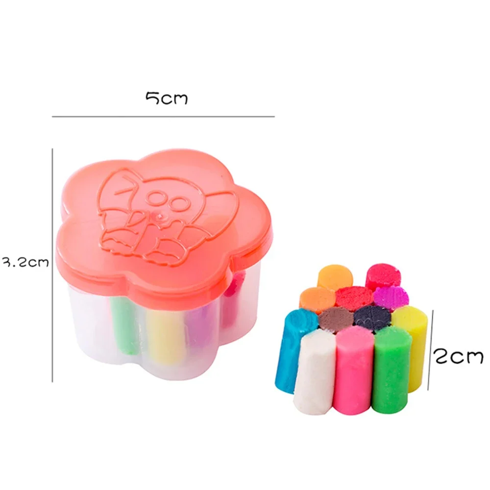 Handmade Plasticine Goodie Bag for Kids, Birthday Party Favor, DIY Color Clay, Gift for Boys and Girls, 6 Box, 12 Colors