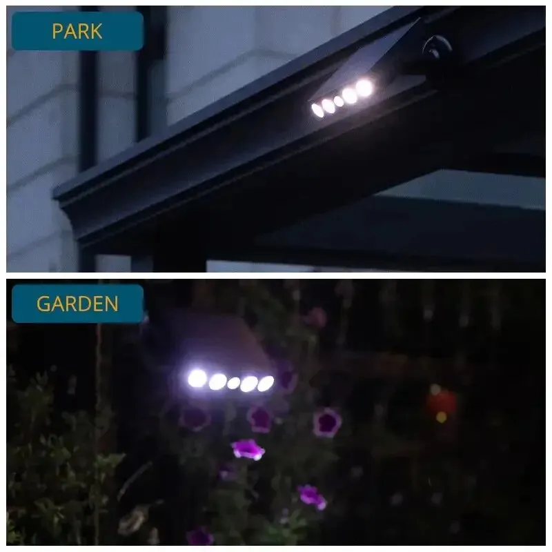 Powerful 4 LED Solar Security Lights Outdoor Decor Sensor Motion 3 Modes Street Waterproof Lamp Wall Night Work Light for Garden