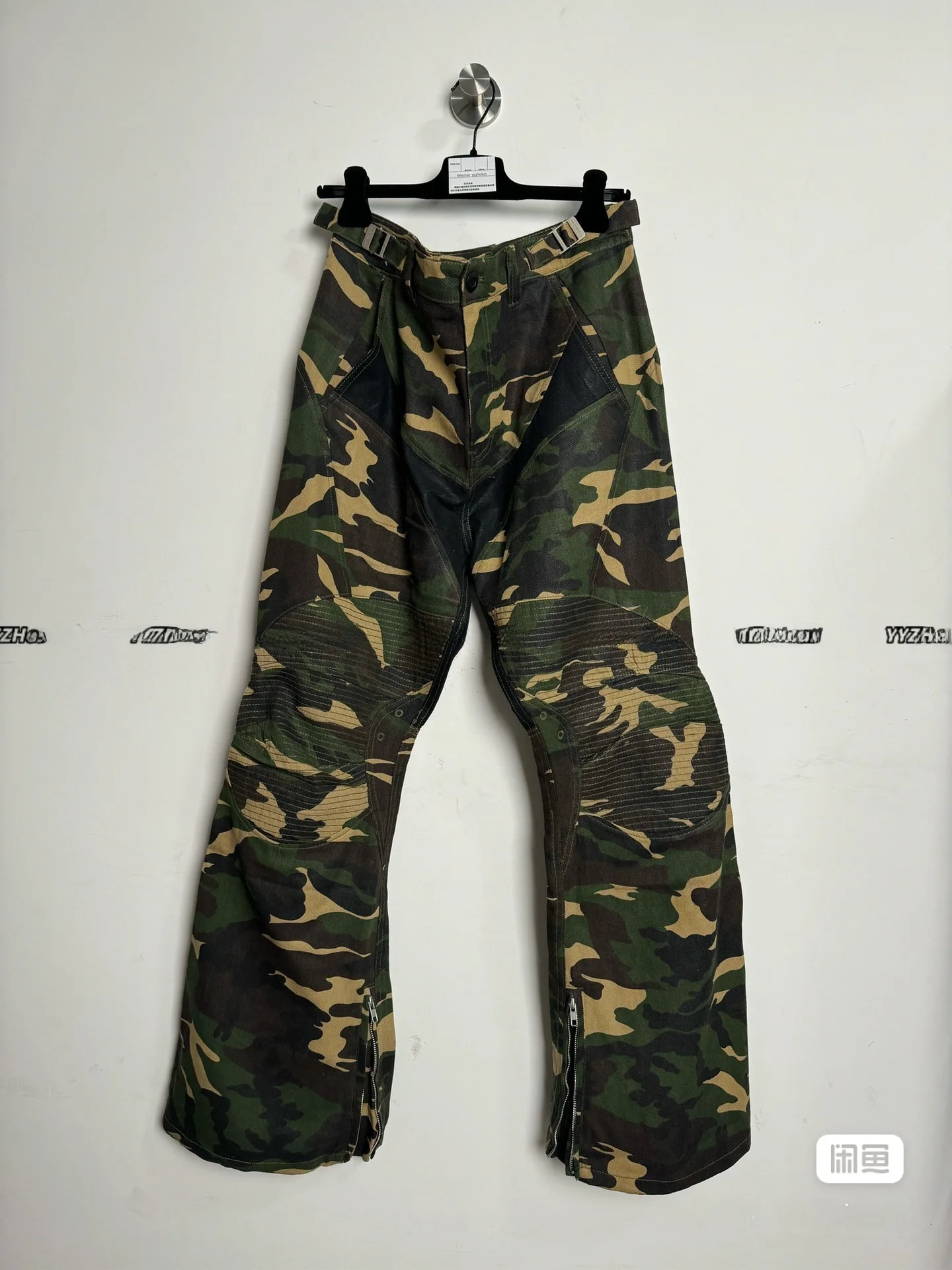 

Ailz Project Camouflage Motorcycle Straight Leg Pants Fashion Urban Style Loose Fit Long Trousers for Young Men Autumn Wear