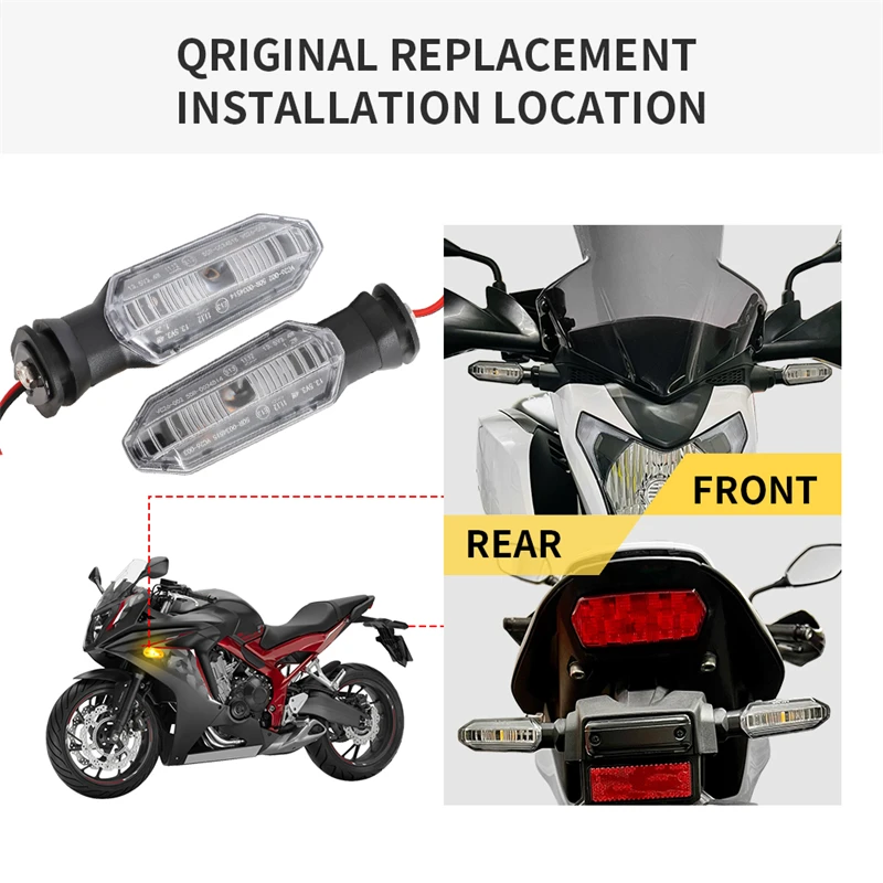 LED Turn Signal Light For HONDA CB500X CB500F CBR 600RR 650F CB650F CRF250L CRF300L NC 700 Motorcycle Indicator Blinker Flasher