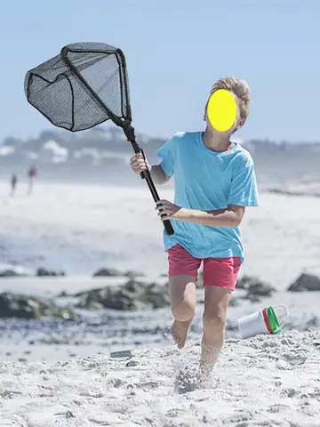 Podbierak wędkarski Stop aluminium Trwały teleskopowy przedłużenie do 190 cm/130 cm/55 cm Składana siatka Bezpieczne łapanie ryb Uwalnianie