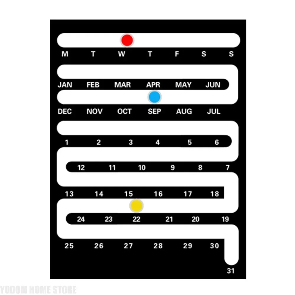 Nordic Acrylic Perpetual Calendar - Creative Desktop & Wall-Mounted Home Decor Ornament for Living Room & Bedroom view 6