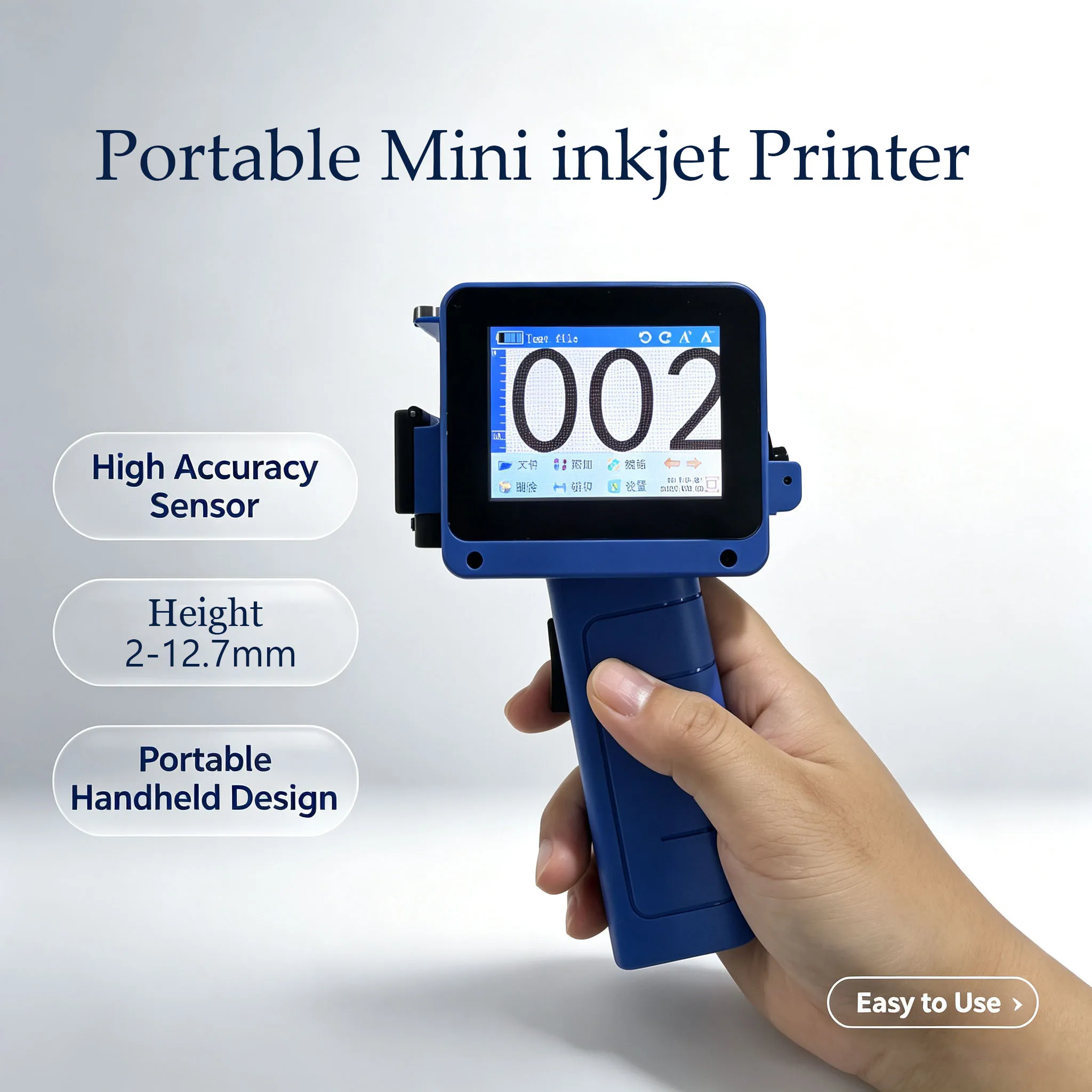 Mini Best Before Date Logo Code Printer Handheld Food Expiry Date Stamping Inkjet Machine QR Code Bottle Box