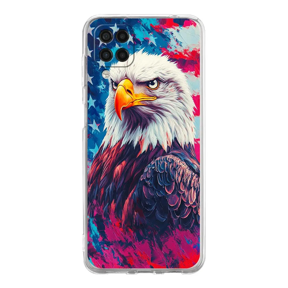 حافظة لهاتف سامسونج جالاكسي A17 A13 A15 A25 A35 A51 A55 A71 A21S A11 A31 A41 A23 A53 A73 A32 5G A03S A05s غطاء النسر