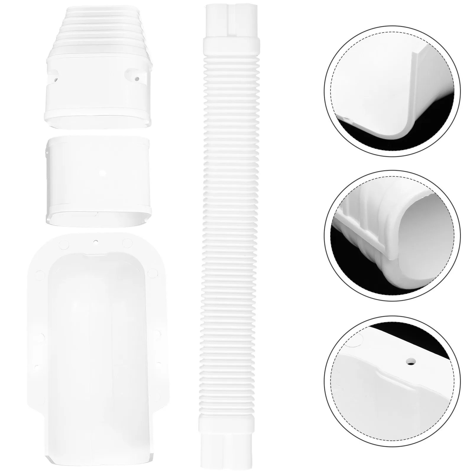 Mini Split Line Set Cover Air Conditioner Hose Pipe Protector Durable Plastic Concealment Kit