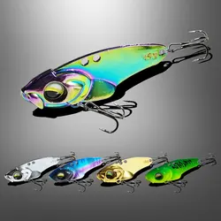 1PC VIB Lure 5g7g10g15g20g Metal Spinner Bait Fishing Shore Casting Rotating Spoon Wobbler Sinking Hard Bait Pesca Jig Bass Pike