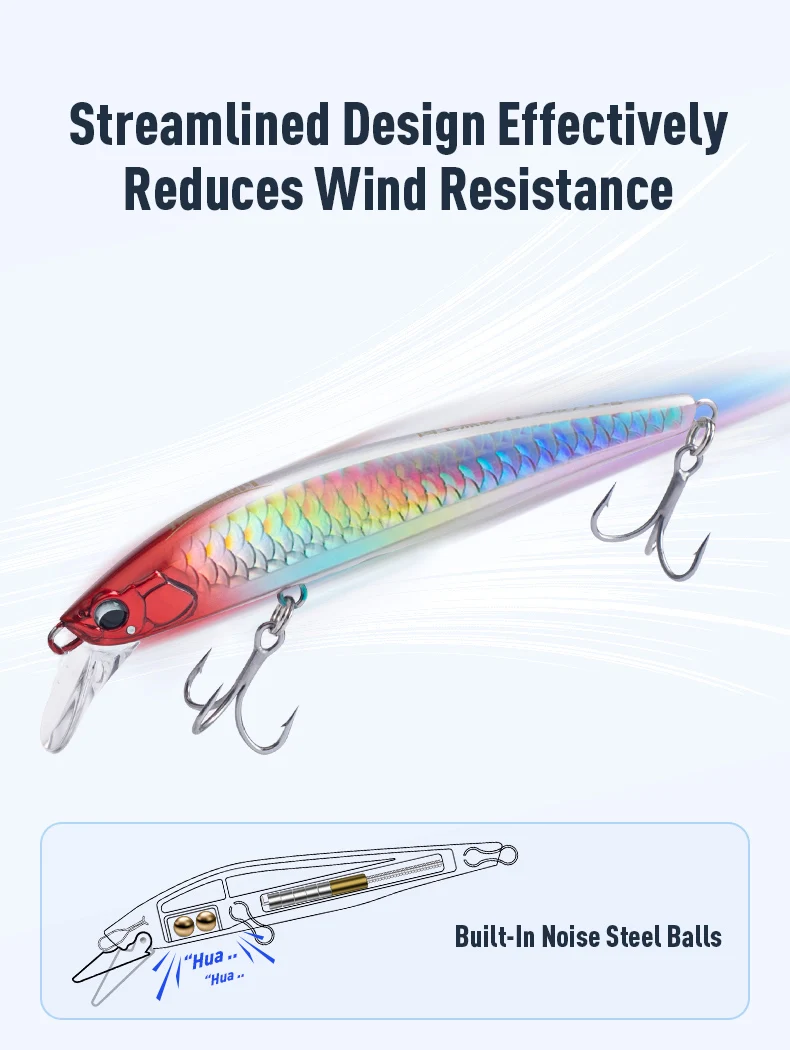Kingdom Sinking Minnow Angelköder 70 mm 90 mm 110 mm Long Casting Jerkbaits Wobbler Künstlicher harter Köder Angelgerät-Köder – Detail 11