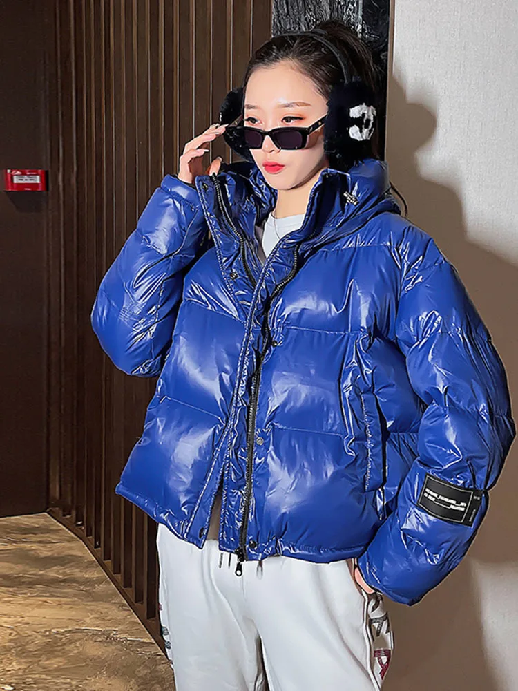 2022 Women Oversized Jacket Winter Thick Hooded Cotton Padded Coats Female Korean Puffer Parkas Ladies Oversize Outwear