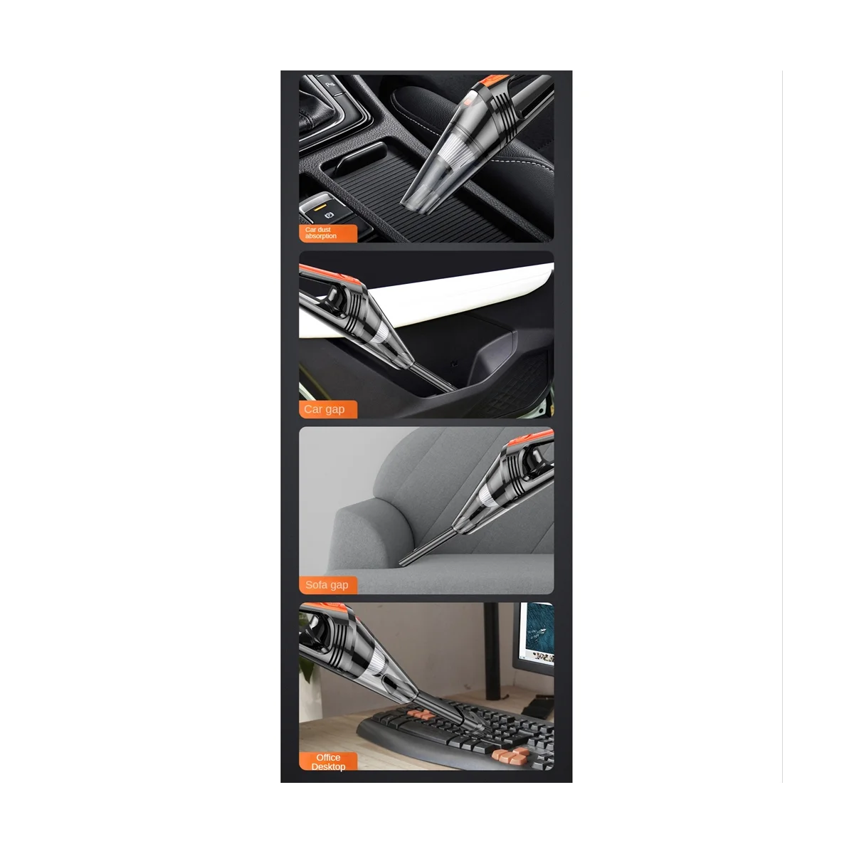 Odkurzacz samochodowy 6000Pa silne ssanie bezprzewodowy odkurzacz ręczny podwójnego zastosowania ręczny pulpit do czyszczenia