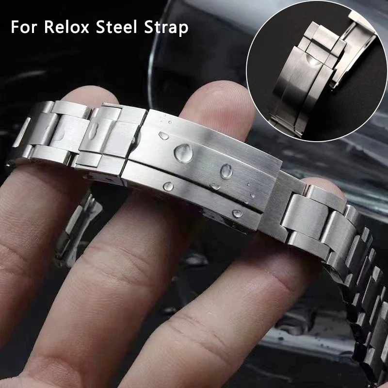 Watchbands For Rolex Submariner Daytona Men Woman Watch Strap Glide Lock Clasp Solid Stainless Steel Watch Bracelet 20mm 904L