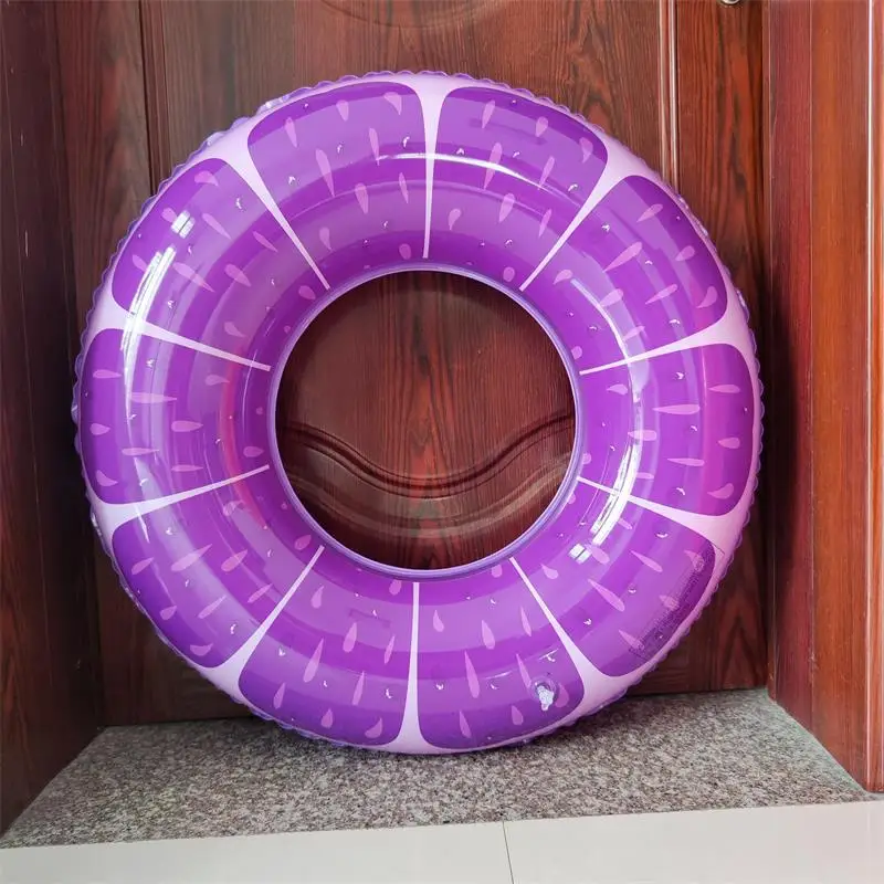 

Summer PVC Inflatable Fruit Painting Swim Rings for Kids Foldable Water Play Pool Floats for Beach Party