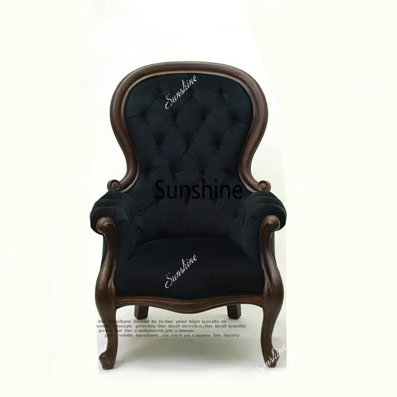 European retro leisure chair hotel clubhouse buckle negotiation sofa