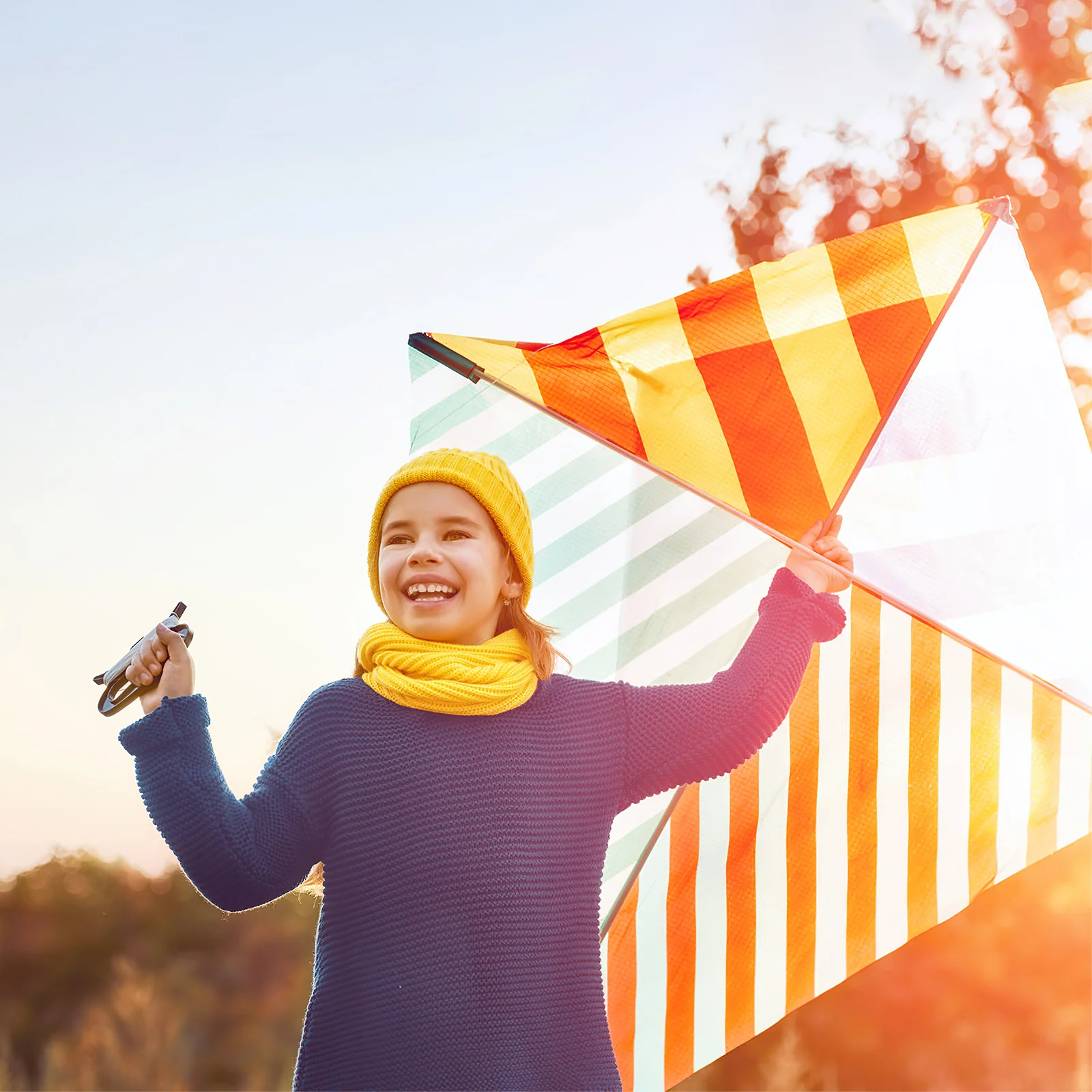 Kite Winding Board Flying Kite String Winding Board with Kite Line 100M Flying Kite Line Outdoor Sports Tool