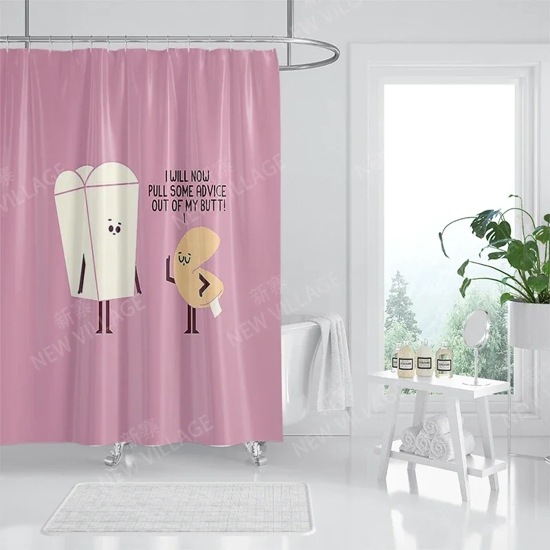 Waterproof fabric shower curtain Bathroom curtain accessories 180x200 Bath curtain for shower 240*200 cartoon cute decor 240x200