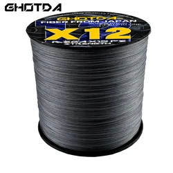 GHOTDA 1000M-100M 12 Braided Fishing Line Multifilament Floating PE 100% Wire Japanese Cast Sea Saltwater Carp Pesca Accessories