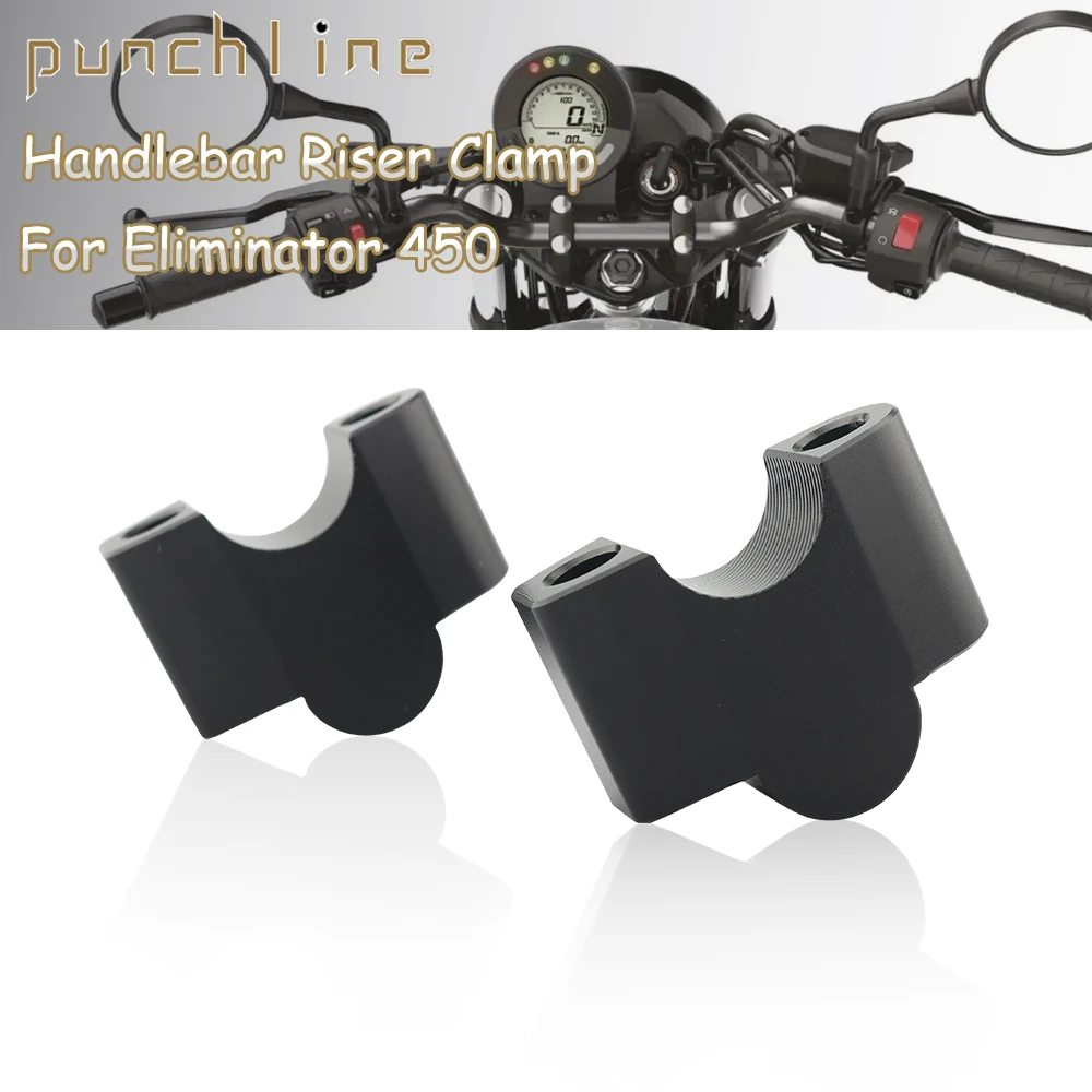 

For Eliminator 400 SE Eliminator 450 SE Eliminator 500 Z650RS Bar Clamps Raised Handlebar Handle Bar Risers Mount Riser Clamp