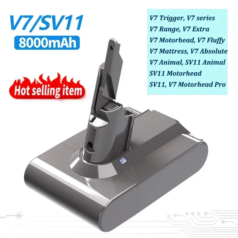 6000mAh Geschikt voor Dyson V6 V7 V8 V10 V11 DC31A DC34B Serie Batterij SV03 DC62 SV10 SV11 SV12 SV14 SV15 Stofzuiger Batterij