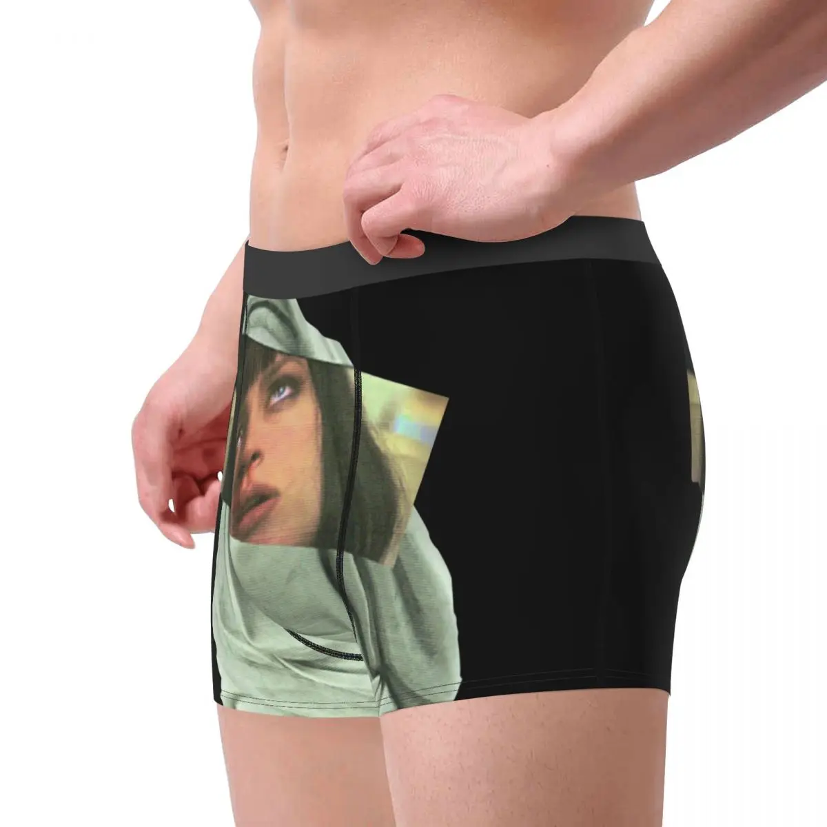 Men's Boxer Briefs Shorts Panties PULP Addiction Pulp Fiction Quentin Mia Wallace Underwear Homme Funny Plus Size Underpants