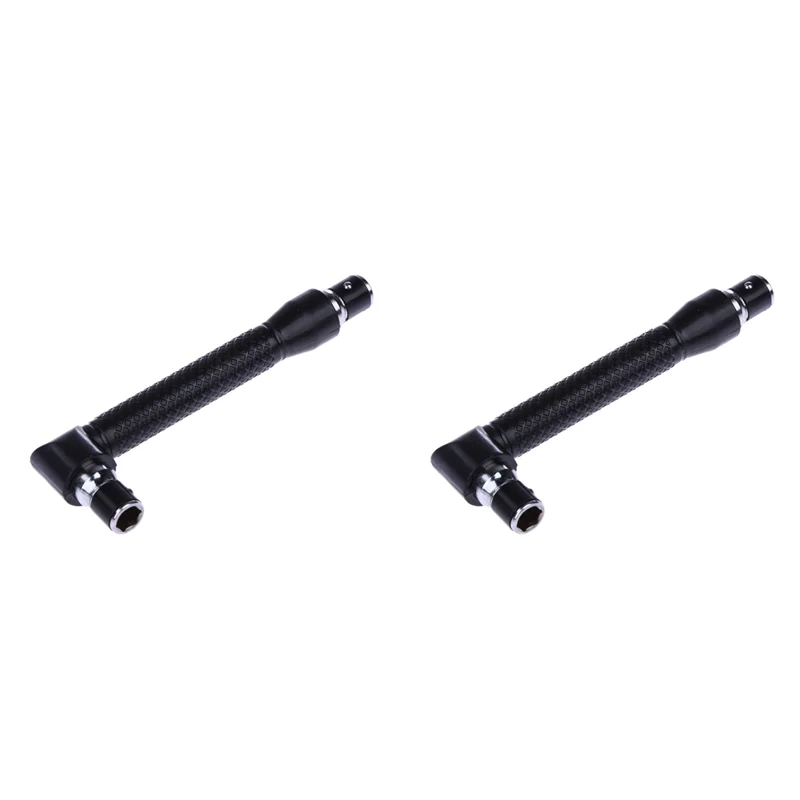 2X L-Shape Mini Double Head Socket Wrench Suitable For Routine Screwdriver Bits Utility Tool