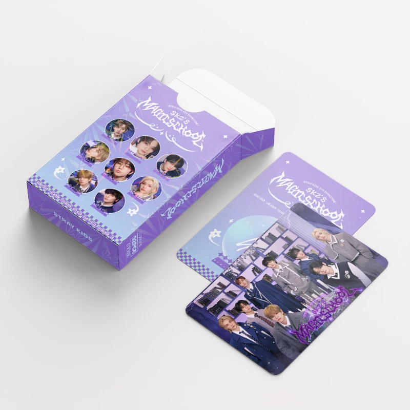 Skzoo presentes de ano novo em estoque, mini cartões holográficos para crianças estranhas, 124 peças, novo álbum, dupla face, cartões lomo, celebridade