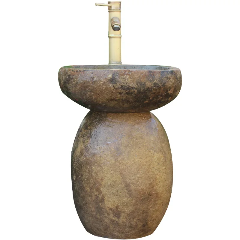 Children's wash basin outdoor kindergarten stone wash basin creative school studio pool art pebble sink