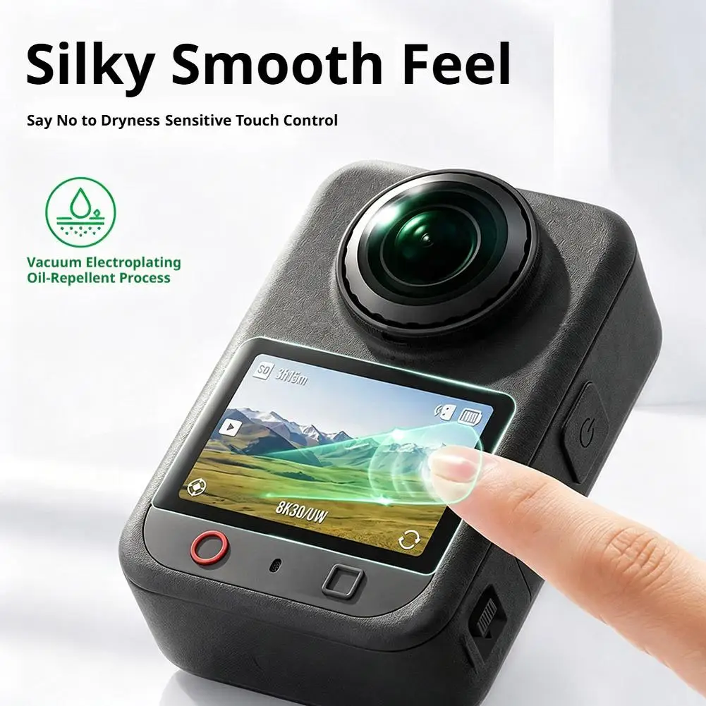 For DJI Osmo 360 II Screen Protector 9H Tempered Glass HD Anti-Scratch Protective Film Lens Guard Cover Accessories