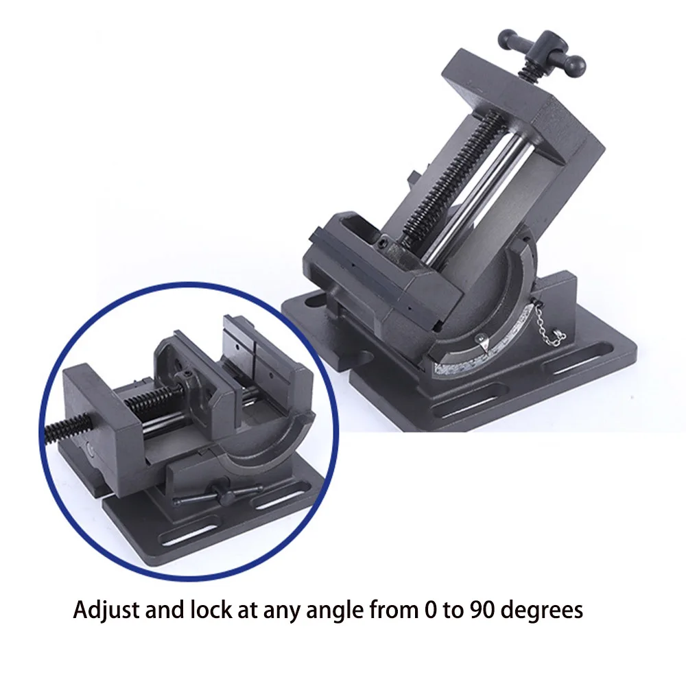 Precision Drill Press Tilting Machine Vise For Milling Drilling Machine Vise 0-90° degrees Slide Adjustable Angel Bench