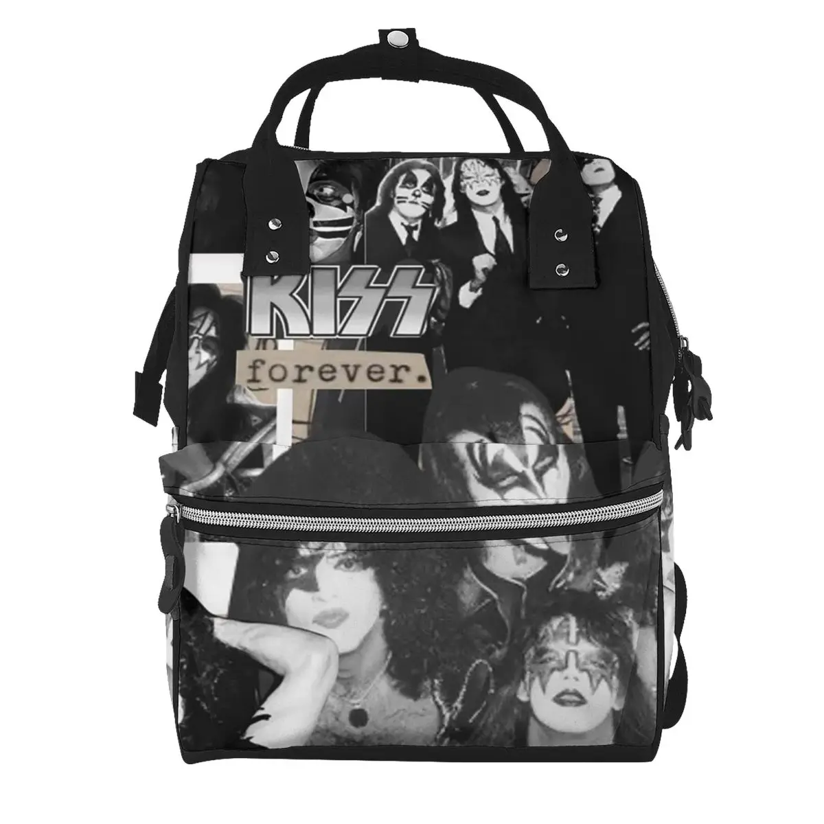 Heavy Metal Rock Music Band Kiss Student Backpack School Bag Hiking Travel Daypack for Men Women Bookbag Shoulder Bags
