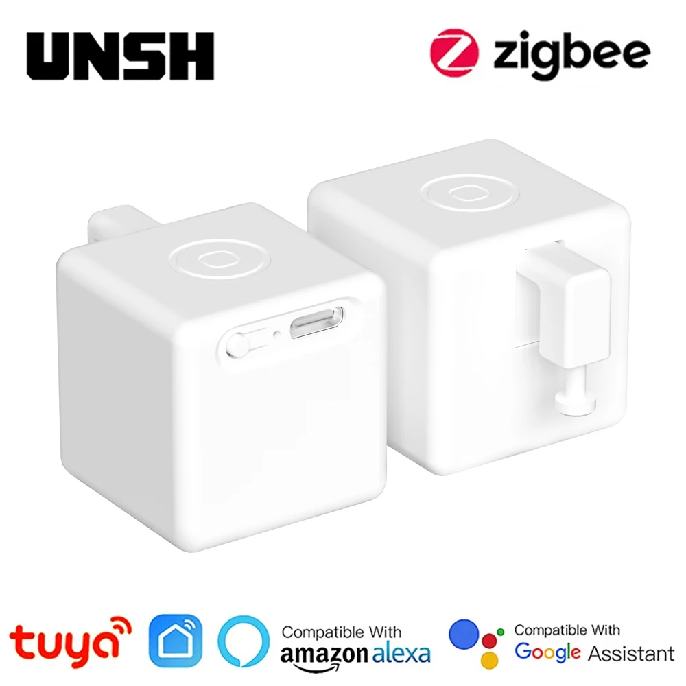 Tpye-C Rechargeable Tuya Zigbee Smart Touch Fingerbot Plus Robot Button Pusher Arm Switch Support Alexa Google Home Alice