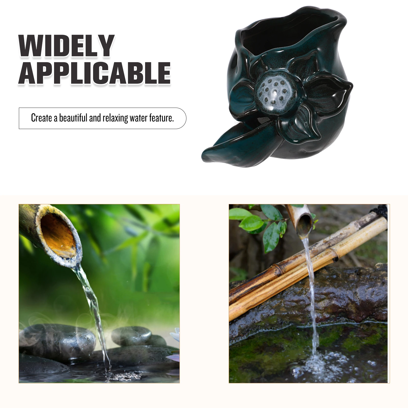 نافورة السيراميك استبدال صنبور ديكور شلال ملحق في الهواء الطلق حديقة البرك أنظمة تعميم مياه المناظر الطبيعية