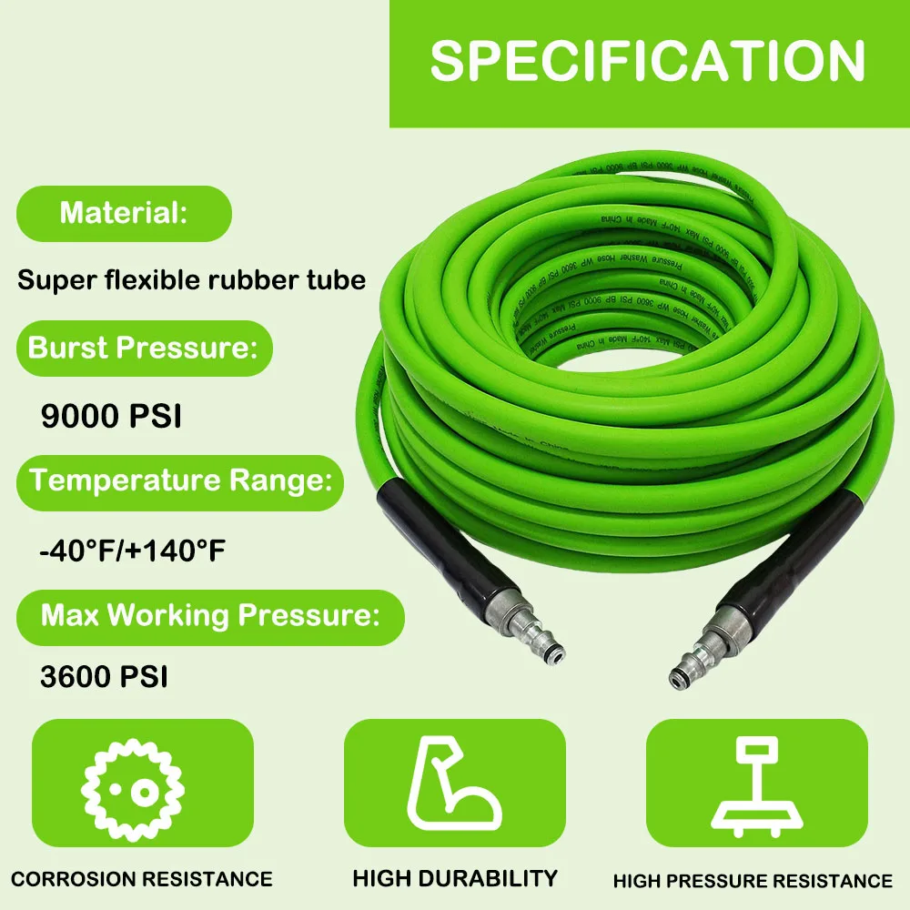 0.5-30M Super Flexible Anti Twist Strong Cleaning Machine Hose Pressure Washer Hose Cleaning Extension Hose For Lavor/ Vax