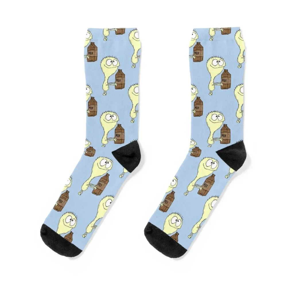 

Cheese with Chocolate Milk Carton - Foster's Home for Imaginary Friends Socks kawaii cartoon Boy Child Socks Women's