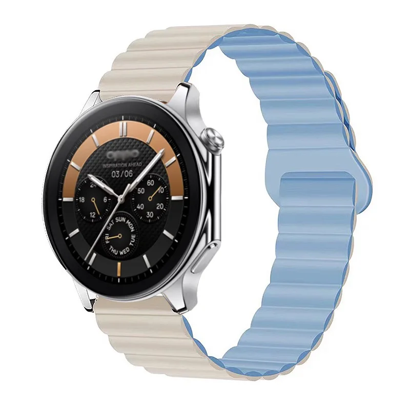 

22mm Magnetic Silicone Strap for Oppo Watch X Bracelet Replacement Wristband for OPPO Watch3 Pro / Watch4Pro