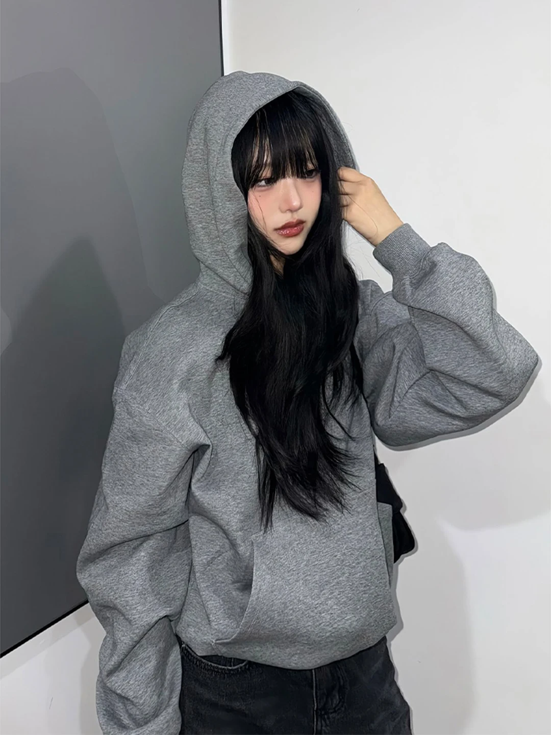 

Легкая женская толстовка с флисовой подкладкой, свободного кроя, цветная, осенне-зимняя, модная уличная одежда