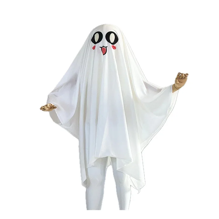 

New Halloween smiley face ghost cape cape Halloween party Cosplay costume children