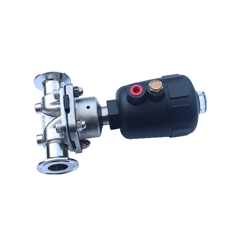 

DN15 Ф19 Sanitary Pneumatic Diaphragm Valve chuck 50.5mm Normally Closed Double Diaphragm Plastic Head Pneumatic Valves