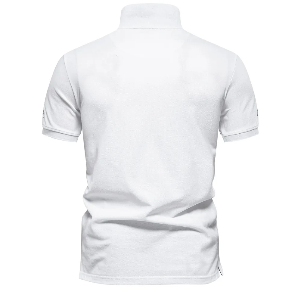 2024 Spring/Summer New Men's T-Shirt Thin Casual Embroidery Lightweight Breathable Trendy POLO Short Sleeve