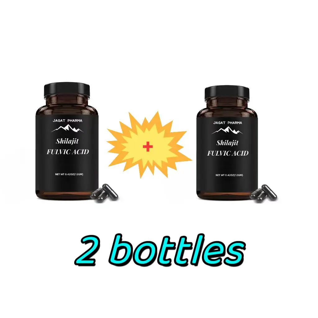 

2 Bottles Himalayan Pure Shilajit 120 Caps Naturally Occurring Fulvic Acid