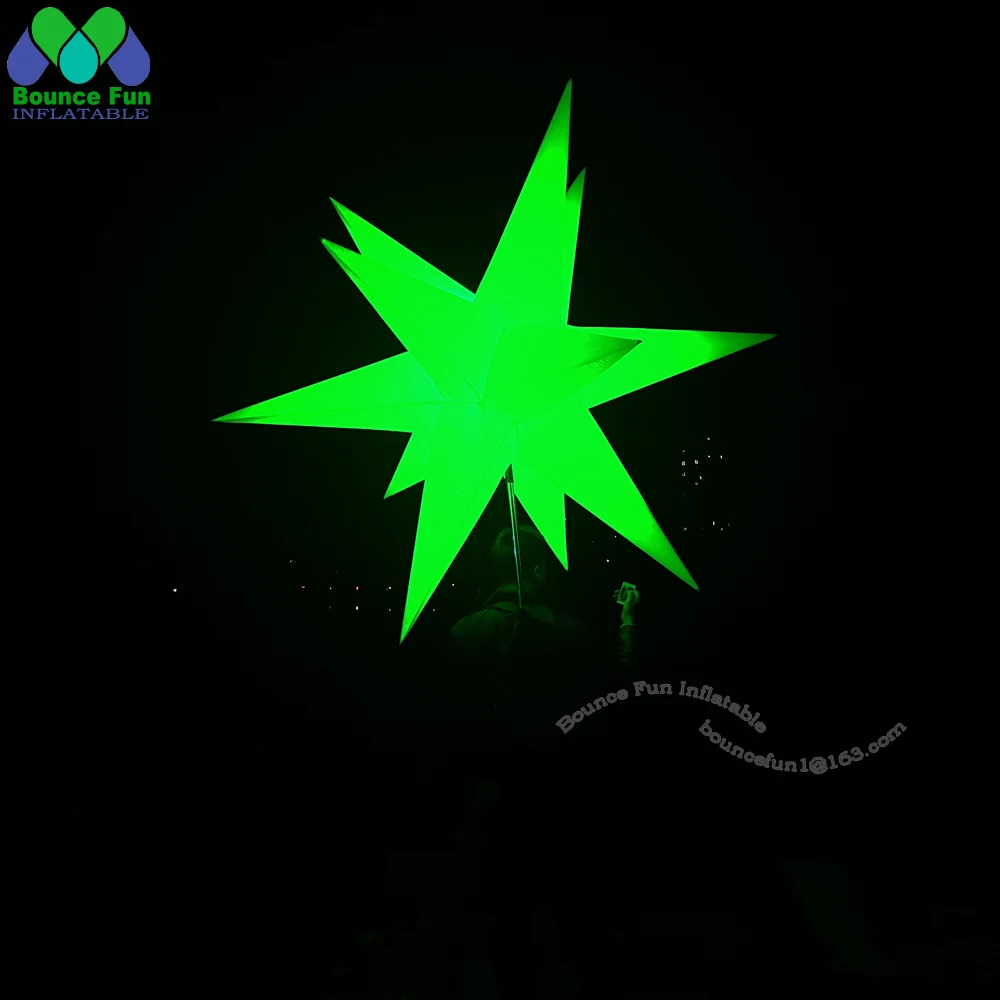 Giant Shooting Inflatable Star Costume With Led Lights Adults Walking Star Balloon Performance Costume For Parade Events