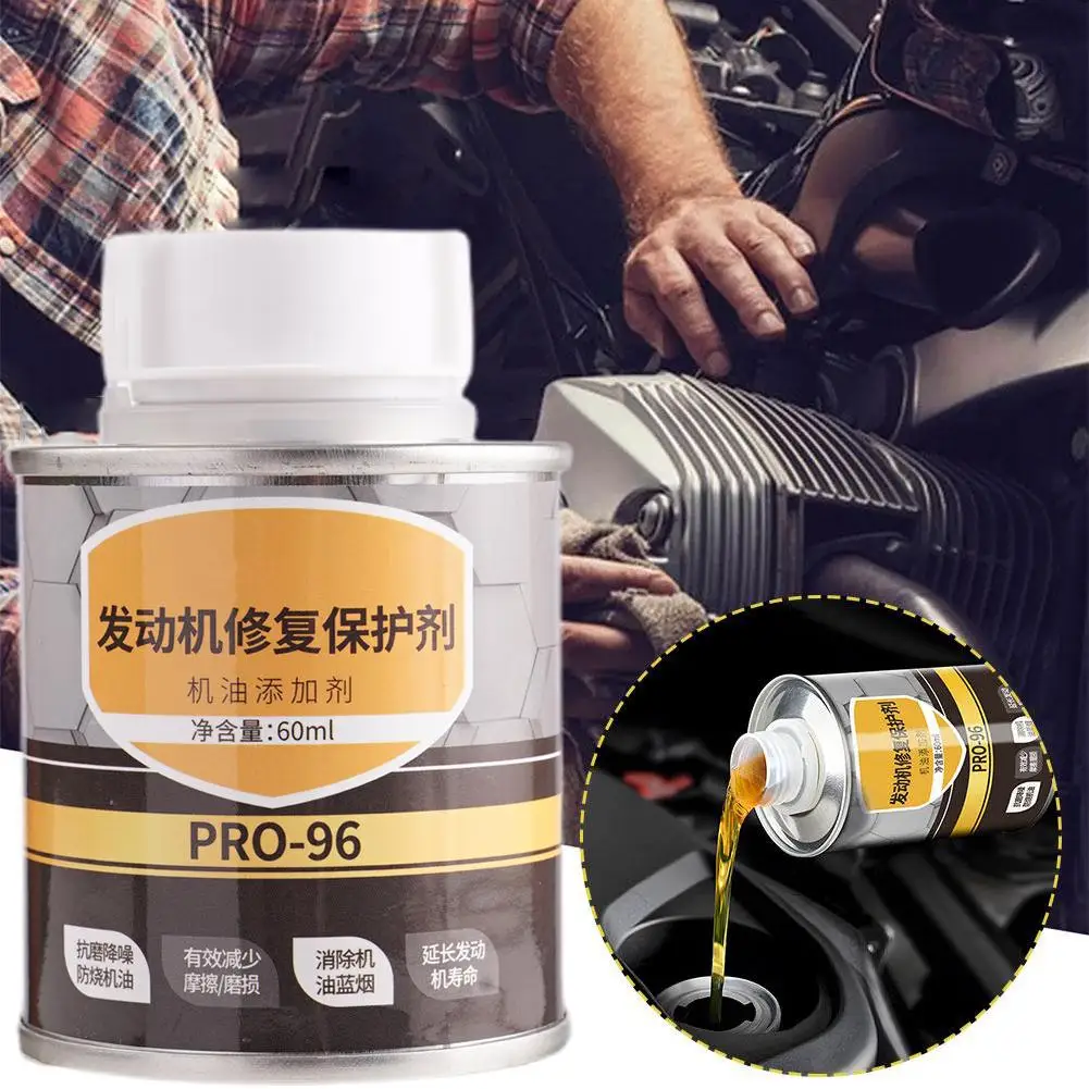 60ml Engine Cylinder Repair Agent Additive Oil For Engine Protection Noise Reduction Anti-Wear Repair Oil Reduce Friction