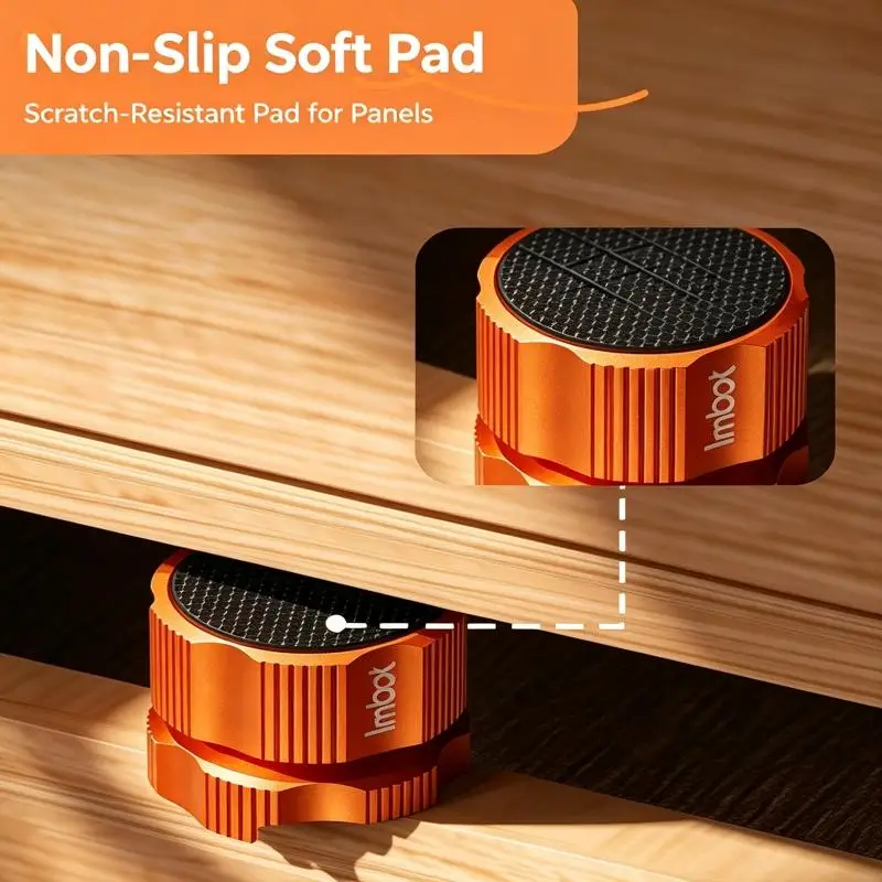 Drawer Front Panel Support Hardware with Rotating Adjustment, Pair of 2Pcs Cabinet Installation Alignment Fittings M4YD