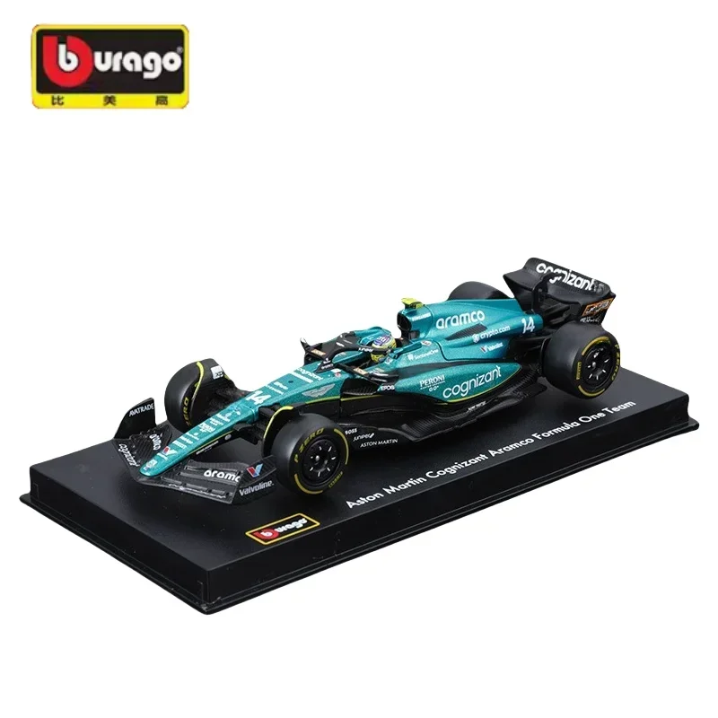 1:43 Aston Martin Alonso AMR23 diecast alloy static model, children's collection of display toys, holiday gifts for friends.