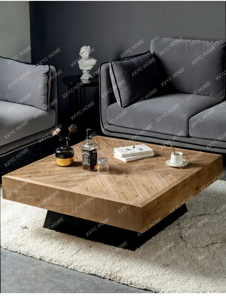 XXLiving room  personality simple modern solid wood, coffee table retro old coffee table