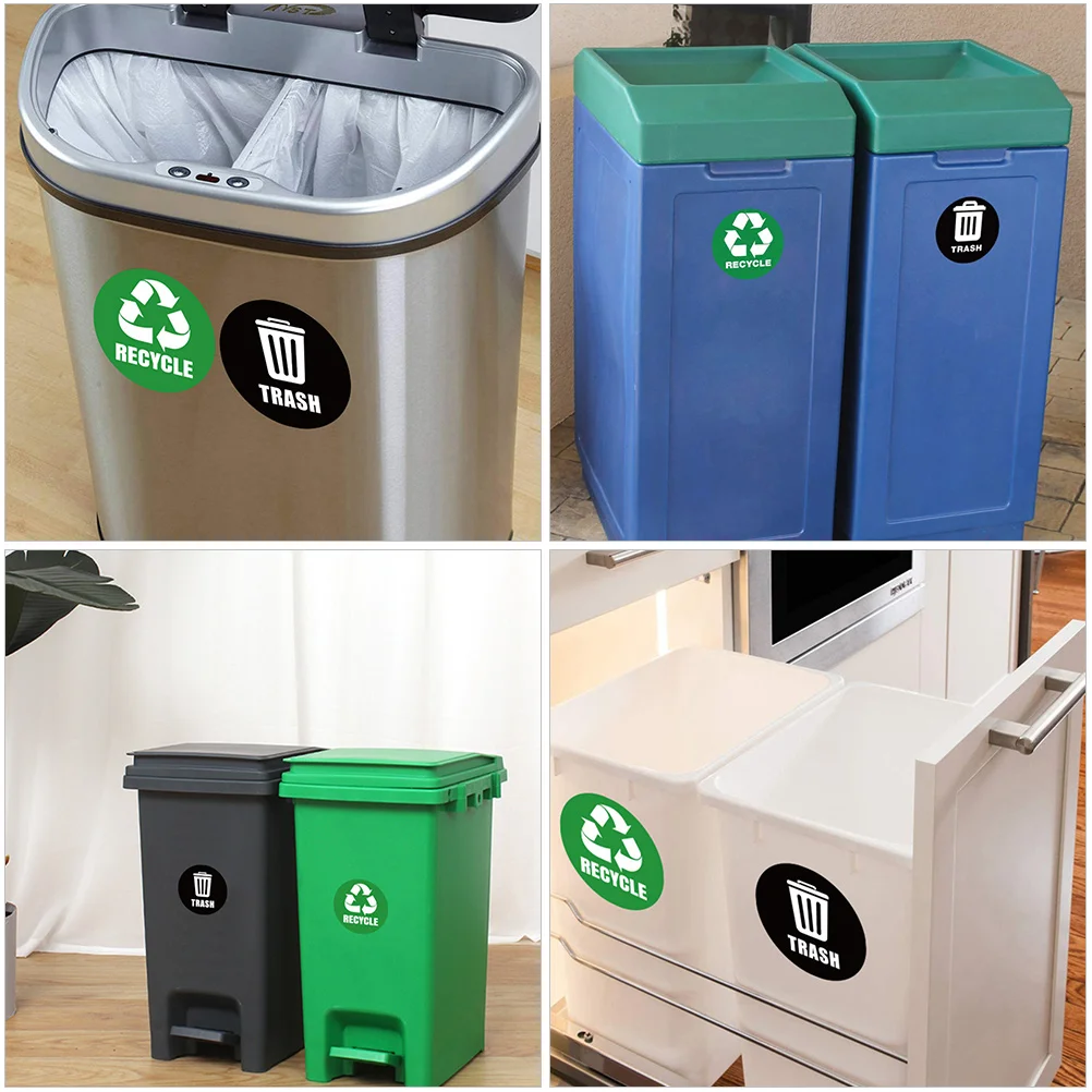 Garbage Classification Label Trash Can Waste Sorting Decals Sticker from Recycling Pvc Stickers