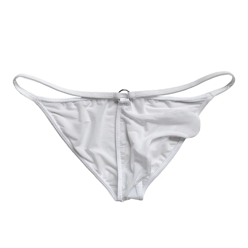 New Elephant Men\'s Sexy Panties Low Waist Ice Silk Men\'s Briefs Thin Strap Elastic Half-Pack Bikini Panties men underwear sexy
